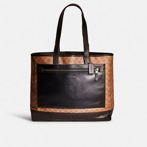 Coach Restored Academy Travel Tote In Signature Canvas